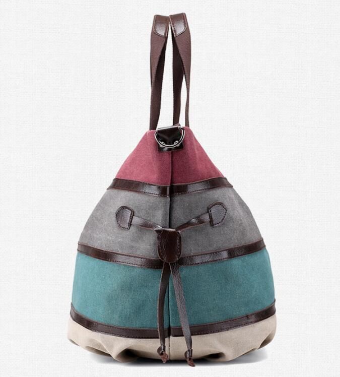 Large Summer Colorful Canvas Shoulder Bag Fashion Shopping Bag 48*20*40 CM Beach