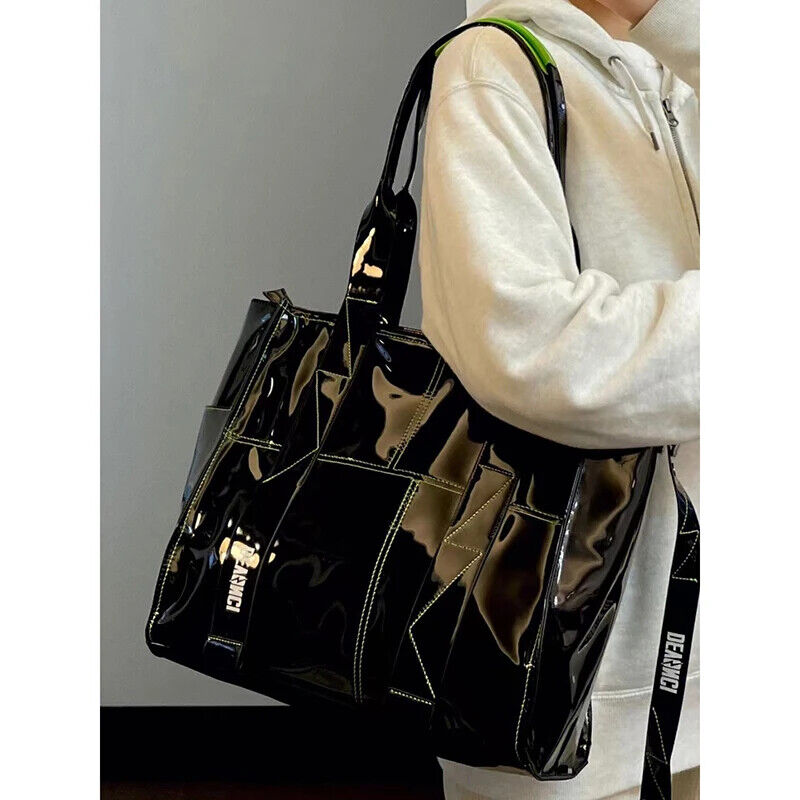Women's Bag Patent Ladies Tote Bags Harajuku Aesthetic Crossbody Shoulder Bags