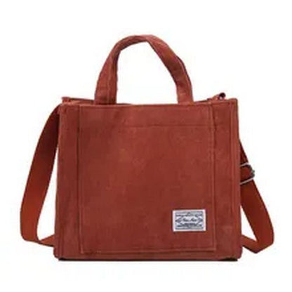 Handbag Corduroy Ladies Bag Single Shoulder Bag Buckle Messenger Small Square