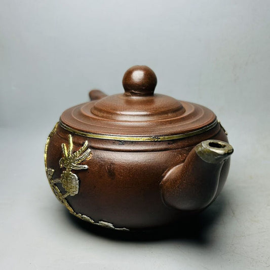 Vintage Chinese Yixing Purple Clay Teapot Zisha Ceremony Exquisite Tea Set Rare