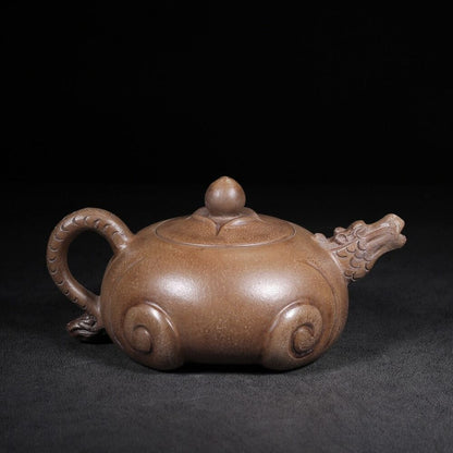 Chinese Yixing Zisha Clay Handmade Exquisite Teapot（龙头如意 底款：陈仲美）