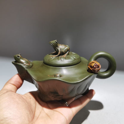 vintage chinese yixing purple clay teapot zisha ceremony carving Collectible art