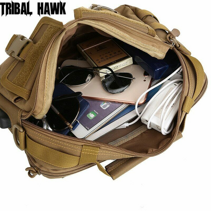 USB Charging Shoulder Bag Tactical Sling Backpack Briefcase Military Crossbody