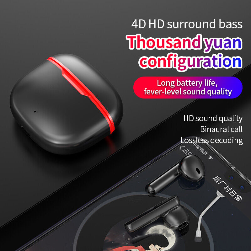 Bluetooth Earbuds TWS Wireless Earphones Waterproof for iPhone Samsung Android