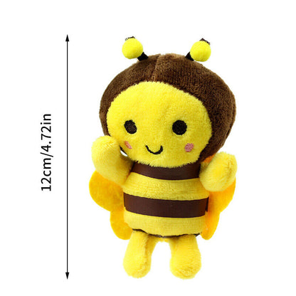 12cm Bee Plush Doll Cartoon Bee Festival Gift Activity Decoration Bag Pendant