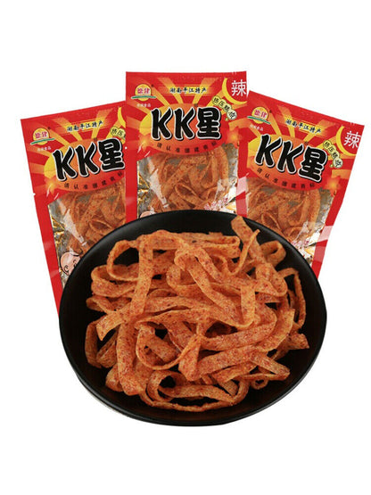 Kk星辣条爆辣麻辣丝怀旧零食 Kk Star Spicy Strip Fried Hot And Spicy Silk Nostalgic Snacks