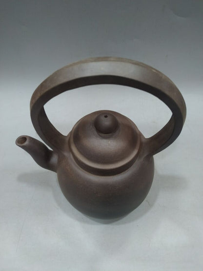 vintage chinese yixing purple clay teapot zisha ceremony carving Collectible art