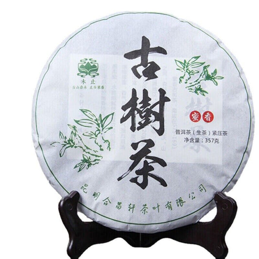 357g Natural Ancient Tree Puerh Tea Top Yunnan Pu'er Green Tea Cake Gift Tea