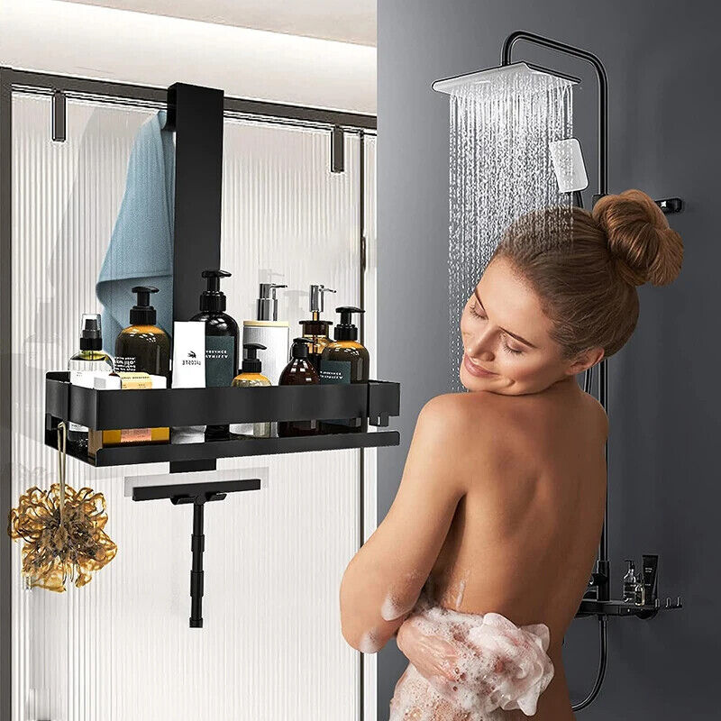 Bathroom Shelves Steel Movable No Drill Organizer Shower Support Storage Holders