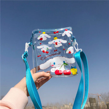 Kuromi My Melody Cinnamoroll Transparent Crossbody Bag Shoulder Bag Handbag Gift