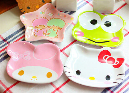 Cute My Melody Hello Kitty Fruit Dishes Kids Snack Dessert Cake Small Tableware