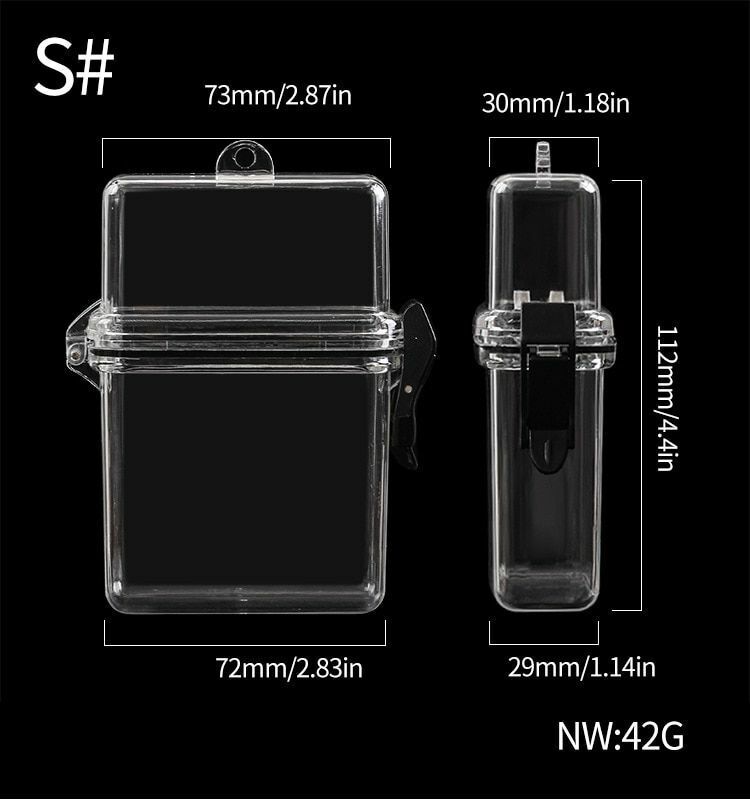 Cigarettes Box Holders Transparent Tobacco Case W/ Chain Ins Acrylic 72x29x112mm