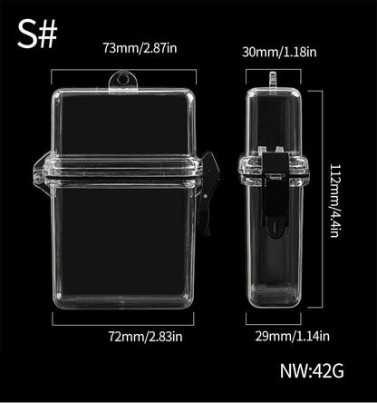 Cigarettes Box Holders Transparent Tobacco Case W/ Chain Ins Acrylic 72x29x112mm