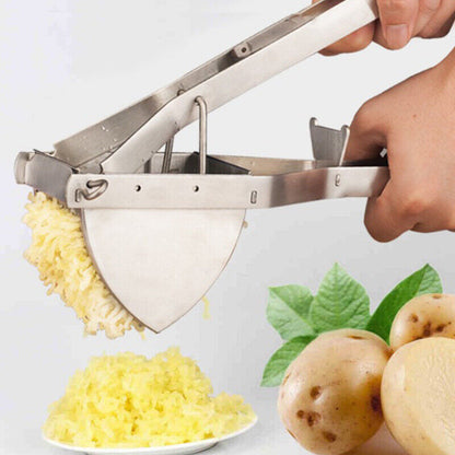 Stainless Steel Potato Masher Heavy Duty Masher Multi-purpose Fruit Lemon Juicer