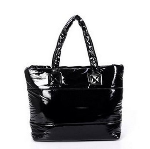 Black Cotton Purse Padded Handbag Fashion Shopping Bag 38*13*36 CM Cotton Pouch