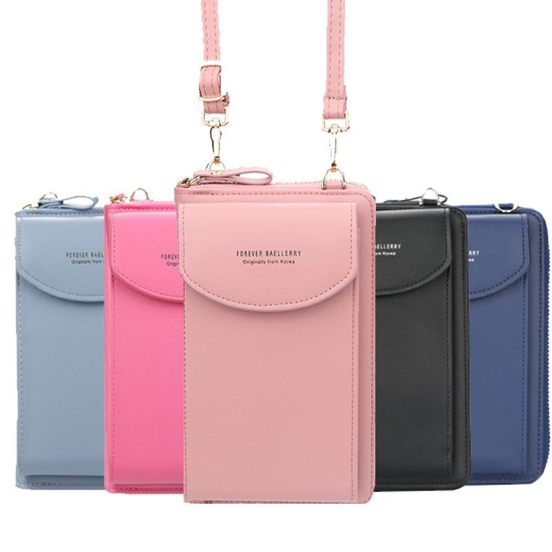 Wallet Shoulder Mini Synthetic Leather Bag Straps Phone Big Card Holders Handbag