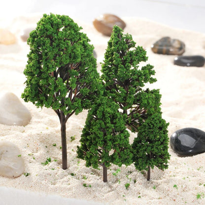 Model Tree 12Pcs Assorted Scale 1:50 Train Park Railway Scenery Garden Toy Decor
