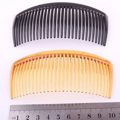 Women Hair Accessories 4Pcs Plastic Large Comb Black Transparent Brown Headpiece