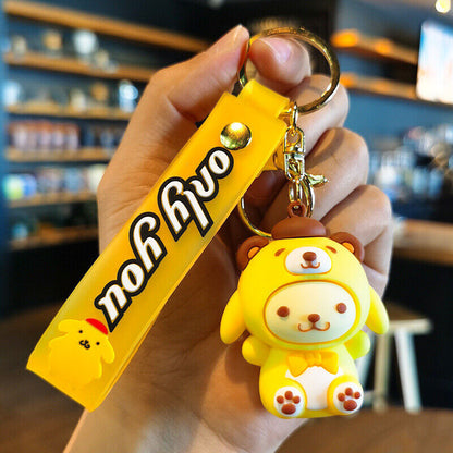 Cinnamoroll Hello Kitty Kuromi Cute Cartoon Anime Keychain Car Bag Pendant Gift