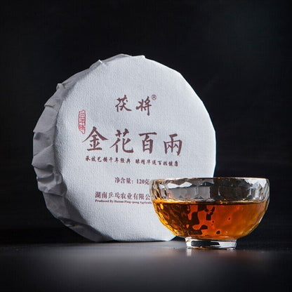 120g Bai Liang Golden Flower Dark Tea Hua Juan Tea Hunan Anhua BaiLiang Cha Bing