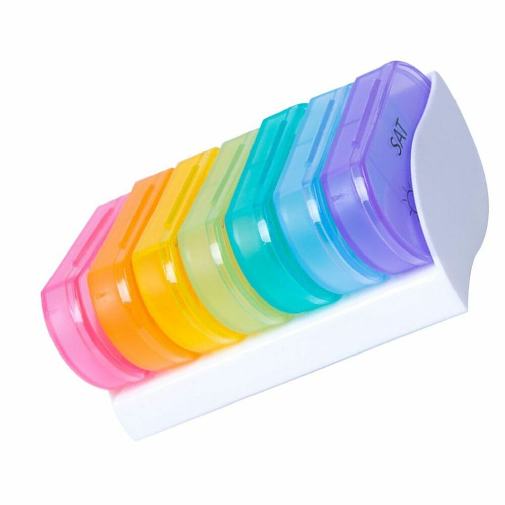 Plastic Holder Handy Travel Pill Case 7 Days Top Pill Holder Storage Organizer