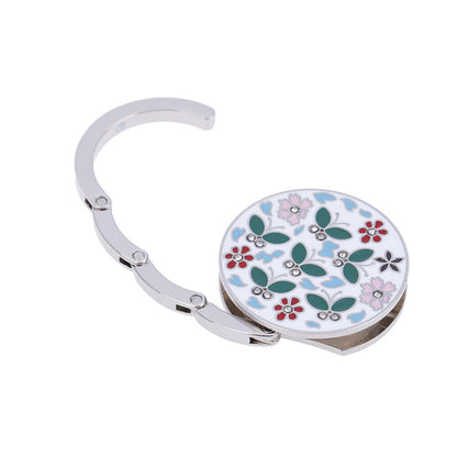 Folding bag handbag hook purse tote flower shape metal bag table hanger hold-ca