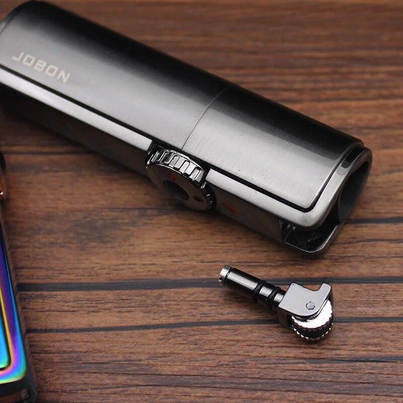 Jobon One Triple Torch Lighter Windproof Gas Butane Jet Flint Lighter 3 Nozzles