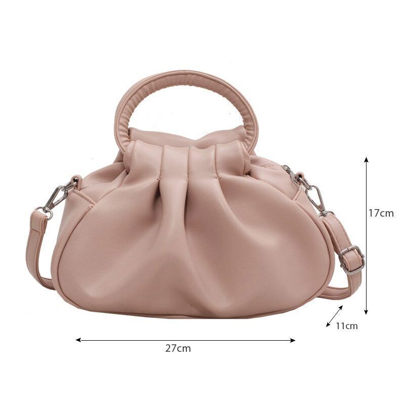 Women Pleated Small Bags Female Tote Bag Ladies High Capacity Handbag