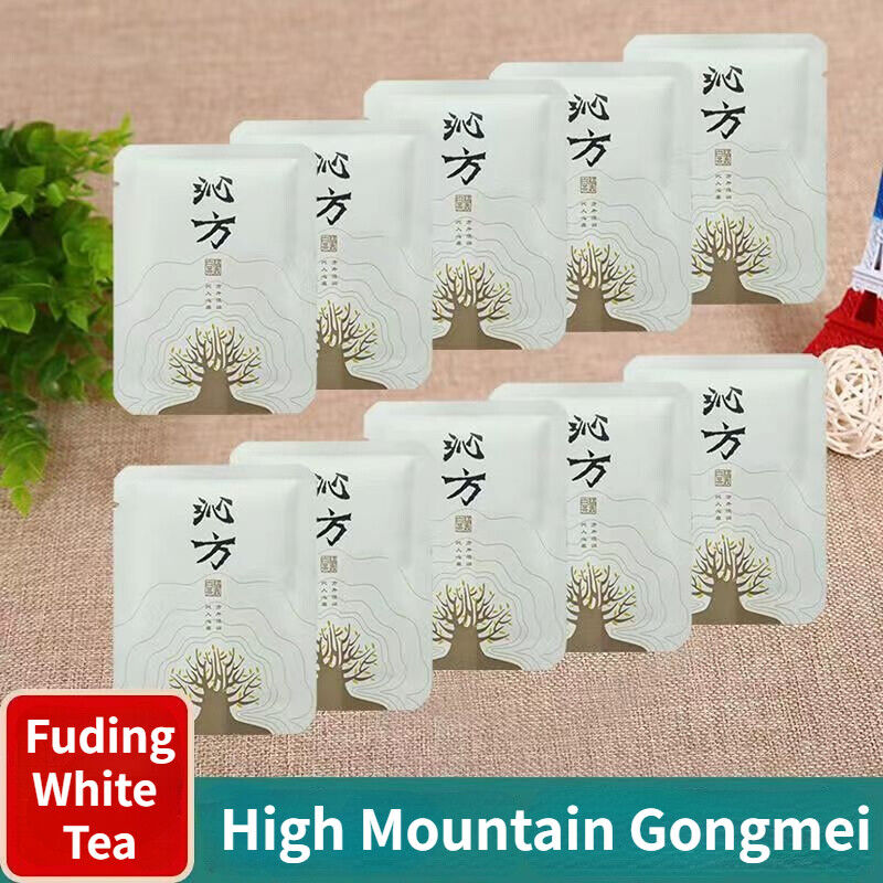 50Pcs Gongmei Organic Old White Tea Fuding White Tea Brick Chinese Tea Benefit