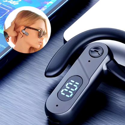 Wireless Bluetooth 5.2 Earpiece Headset Driving Trucker Earbud Ear Hook Earphone