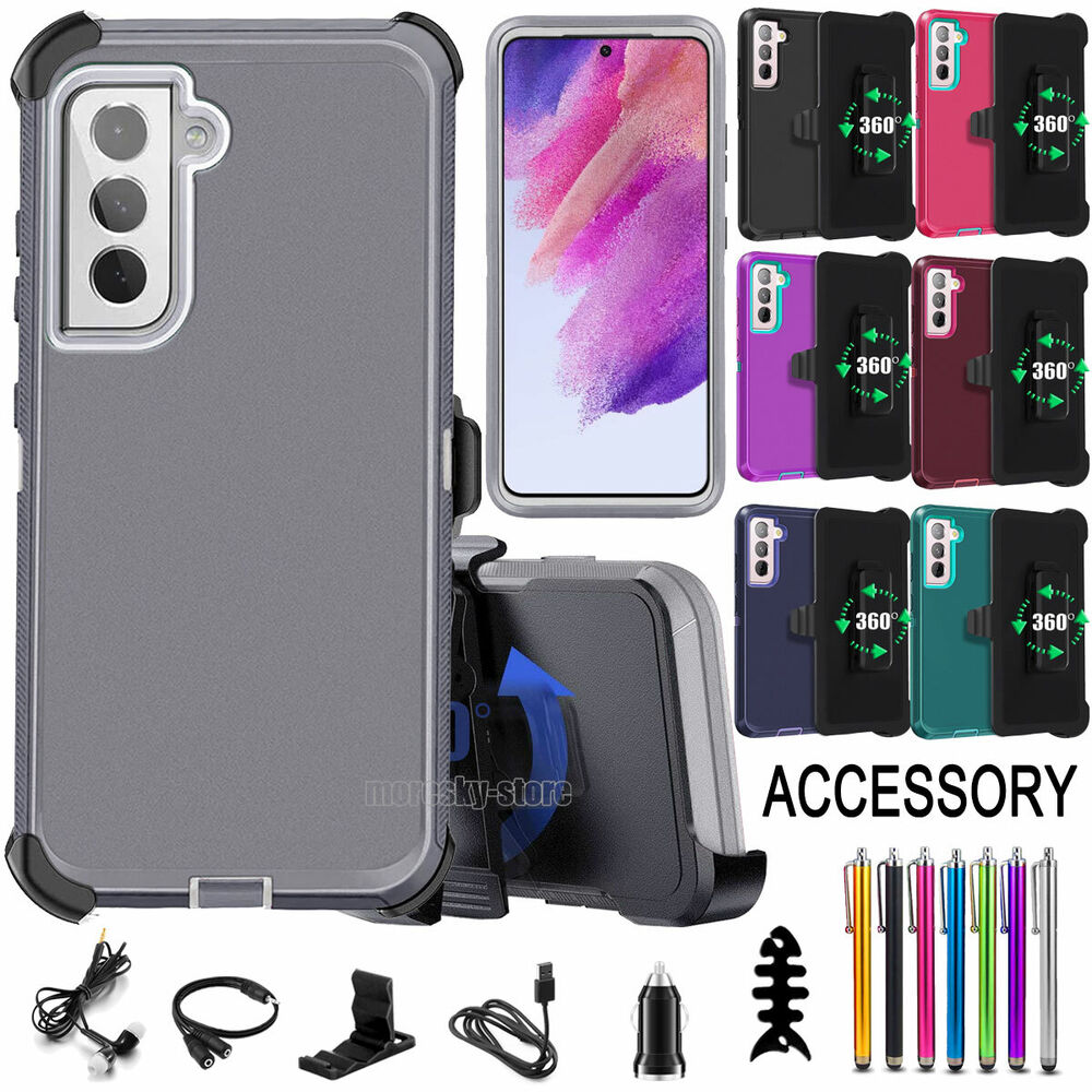 For Samsung Galaxy S21 FE 5G Belt Holster Case Hard Shockproof Cover / Accessory