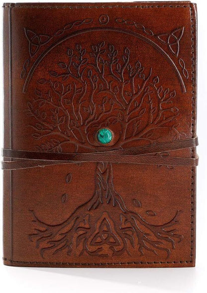 Hand Crafted Leather Journal Tree of Life Handmade Writing Notebook Diary Gift
