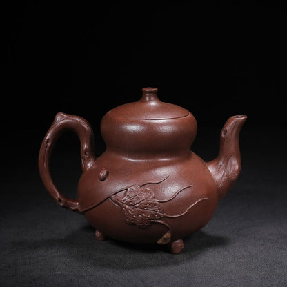 Chinese Yixing Zisha Clay Handmade Exquisite Teapot （葫芦 底款：陈用卿）