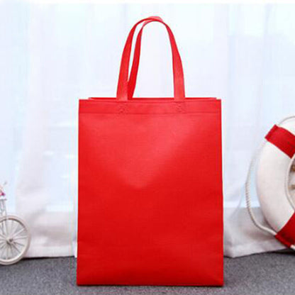Solid Color Reusable Shopping Bags Large Folding Totes Convenient Grocery Bags