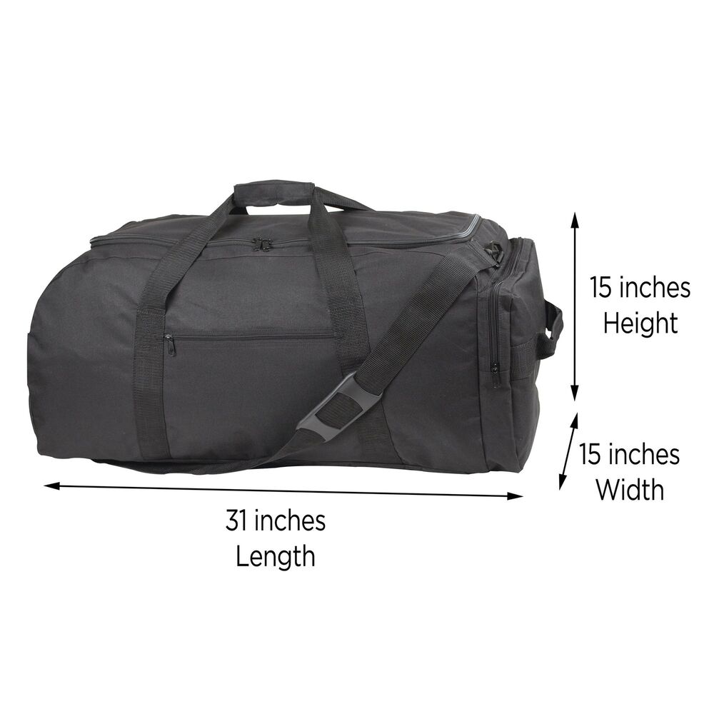 Extra Large Duffle Bag Outdoors Sports Duffel (Turns Into X-Large, Black