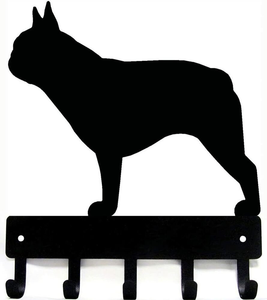 French Bulldog- Key Rack & Dog Leash Hanger- 9 inch/6 inch Wide Metal Wall Art