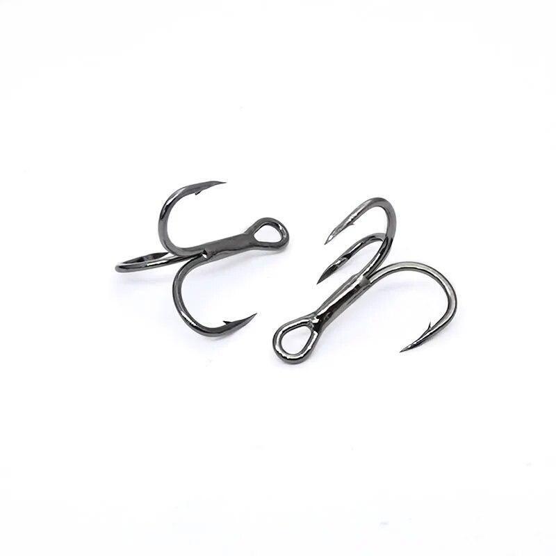 5 Hooks for Each Pack Black Nickle fishing Blade Forged Treble Hooks