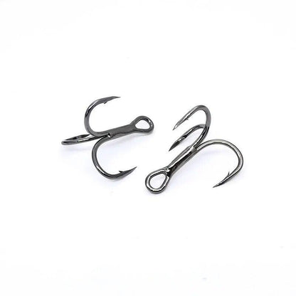 5 Hooks for Each Pack Black Nickle fishing Blade Forged Treble Hooks