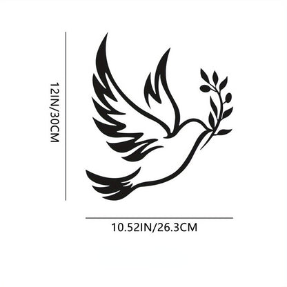 1pc Dove Of Peace Olive Branch Metal Wall Art – Olive Branches Peace white Dove