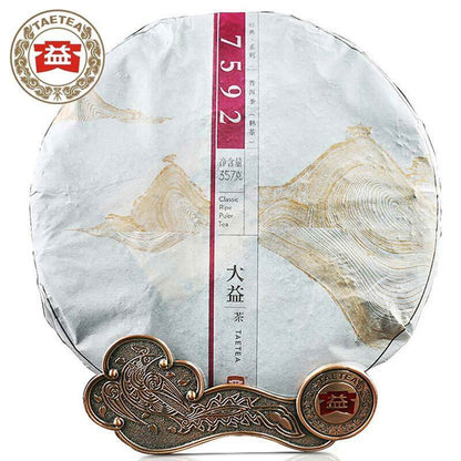 Dayi 100% Authentic Top TAETEA Puer 7592 Shu Puerh Cake Ripe Puer Tea