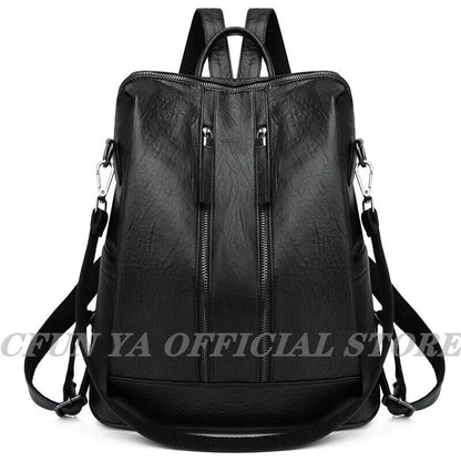 Women Backpack PU Bag Bucket Lady Shoulder Packs Backpacks Travel Rucksack