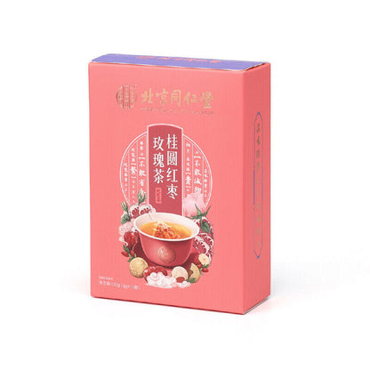 同仁堂内廷上用桂圆红枣玫瑰茶 桂圆红枣养生茶120g TongRenTang Gui Yuan Red Date Rose Health Tea
