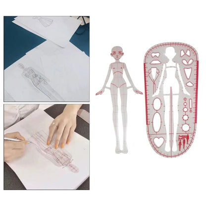 Patchwork Ruler 2Pcs Fashion Woman Drawing Templates Multipurpose Pattern Makers