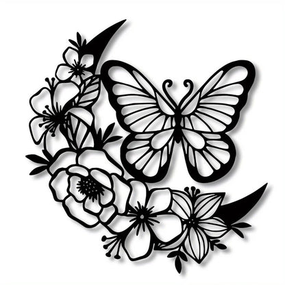 Modern Butterfly Flower Wall Hanging - Perfect for Home Decor, Birthday Parties