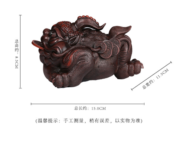Purple sand tea pet Dahongpao tea tray decoration is all manual, three legged Go