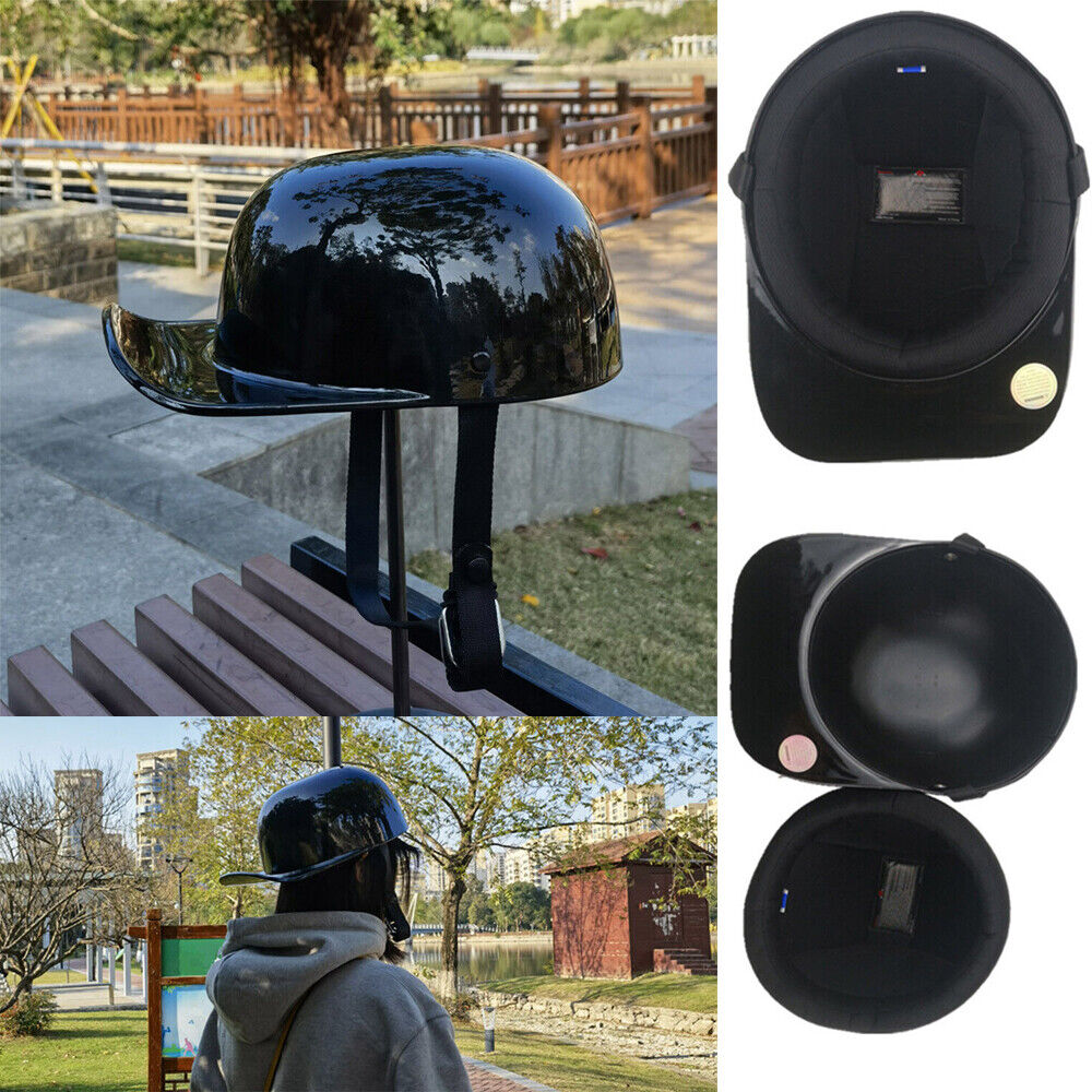 Retro Baseball Cap DOT Motorcycle Half Helmet Open Face Scooter Moped Jet Helmet