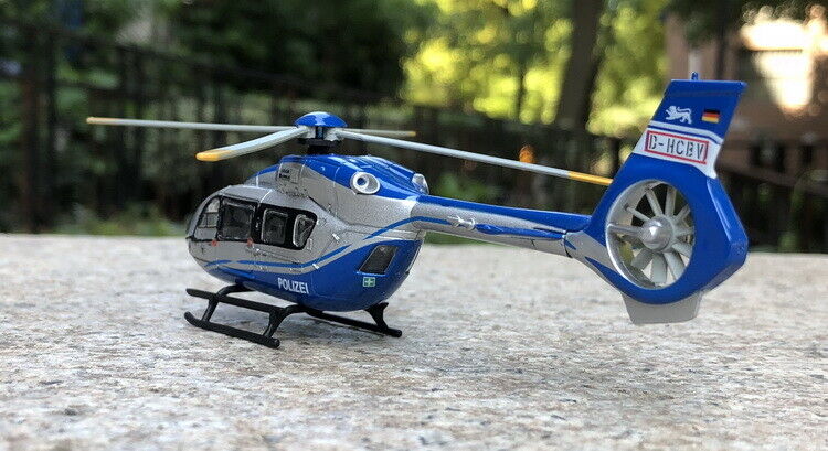 New 1:87 Scale Airbus Helicopter H145 Polozei Helicopter Metal + Plastic Model