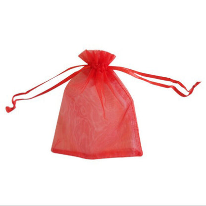 100pcs Wedding Christmas Gift Drawable Organza Bags Jewelry Packaging DisplaG JJ