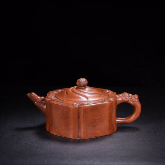 Chinese Yixing Zisha Clay Handmade Exquisite Teapot （龙头如意 底款：时朋）