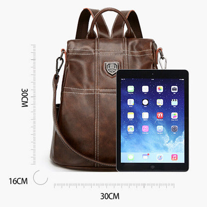Genuine Leather Women's Backpack Travel Bag Rucksack Crossbody Bag School Bag